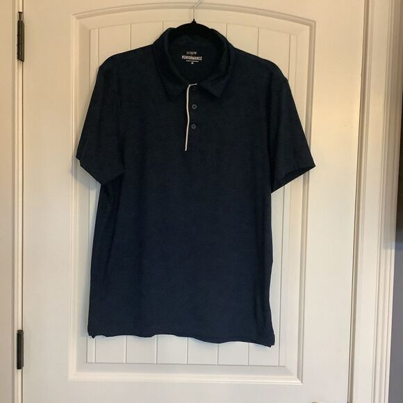 J. Crew Dark Navy Performance Polo Men's Medium 😎💜 - Picture 1 of 3
